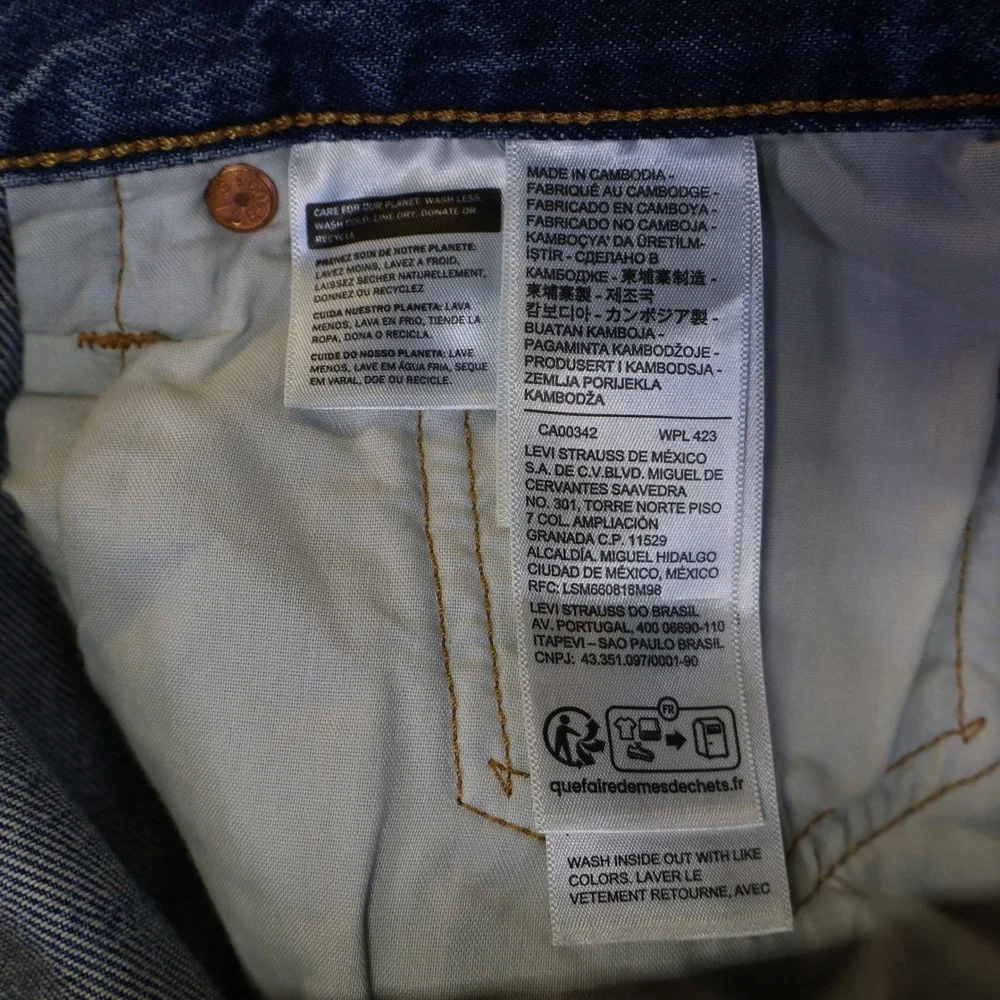 Levis 501 90s Selvedge Denim Jeans Mens 33x30 Blue Straight Leg Button Fly NEW